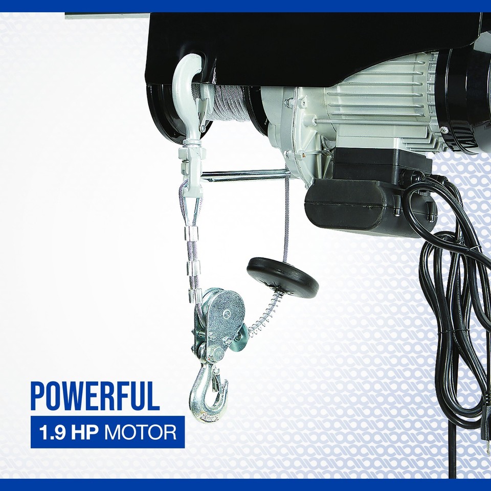 Strongway Electric Cable Hoist, 880lb. SingleLine Capacity/1760Lb
