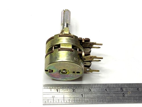 1pcs - NOBLE B-100K x2 2-Gangs DUAL Audio Potentiometer Knurled - JAPAN - 第 8/9 張圖片