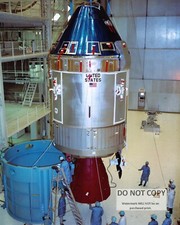 APOLLO 11 COMMAND/SERVICE MODULES IN MANNED SPACECRAFT BLDG 8X10 PHOTO BB-038