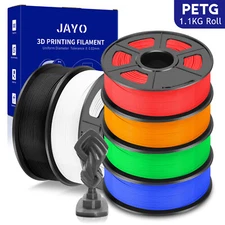 JAYO 1.1KG PETG 3D Printer Filament 1.75mm High Stability Clog-Free Multicolor