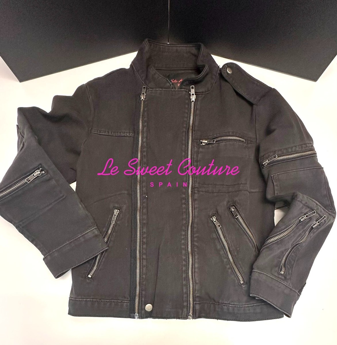 ZARA WOMAN NWT SS25 KATE MOSS X ZARA ZIPPED JACKET BLACK 6840/089