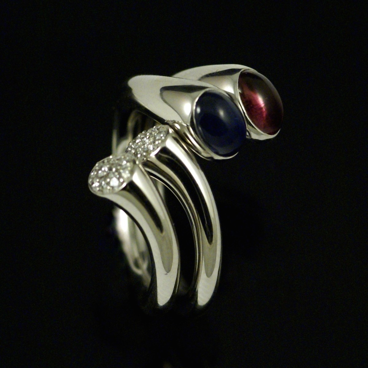 Georg Jensen Rings With Sapphires Georg 18k Rings With