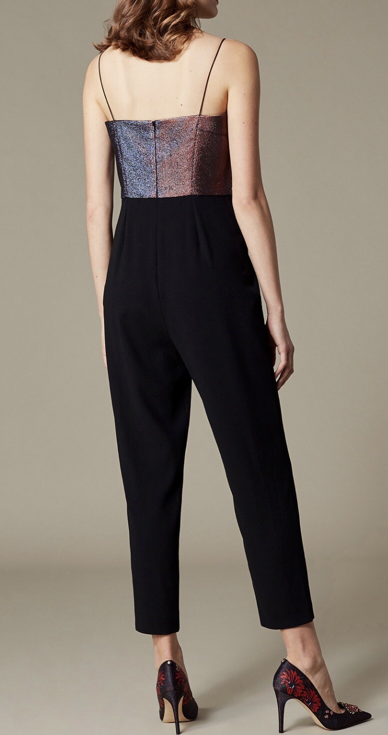 KAREN MILLEN  Metallic Bodice Tailored Jumpsuit. Limited Edition. NWT. US4/ UK8. image 4