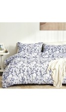 Floral Duvet Cover Queen Size 3 Pieces, Flower Queen Duvet Cover with 2 Pillow S