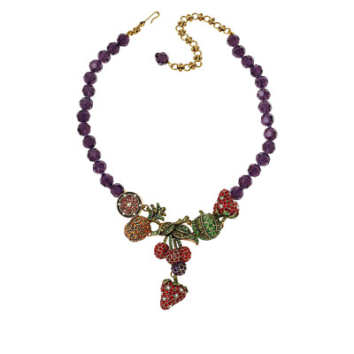 HEIDI DAUS ''Captivating Compote'' Beaded Crystal Fruit Drop Necklace - NWT