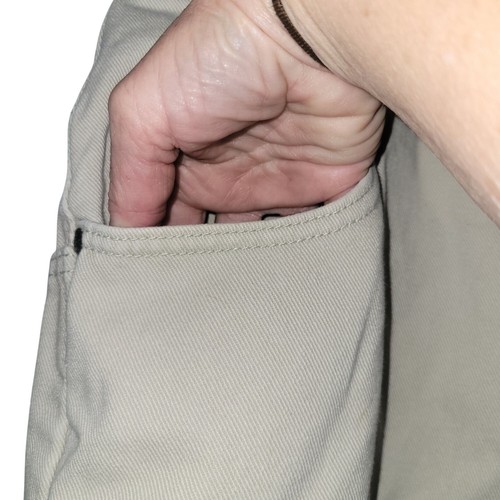 Pantalones Cortos Carga Boss Para Hombres Beige XXL Rayas Reflectantes Bolsillos Utilitarios Duraderos Casu - Imagen 4 de 7