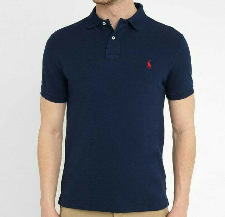 PONY Polo Ralph Lauren maglietta maglietta maniche corte blu navy taglia M