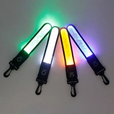 1x REFLECTIVE CLIP STRIP LED Backpack Jacket Tag Band Light running night Safety