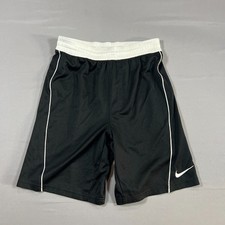 Nike Dri Fit Basketball Short Boys XL Black White Mesh Lightweight Sweat Wicking