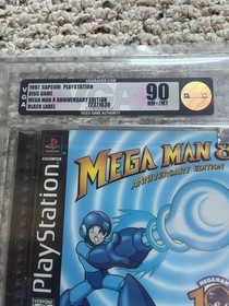 VGA 90 NM+/MT New Sealed Graded Mega Man 8 Anniversary Edition PS1 Black Label 