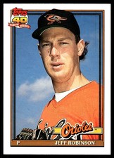 Jeff Robinson 1991 Topps Traded #100T Orioles MLB READ FREE SHIP AutographDen