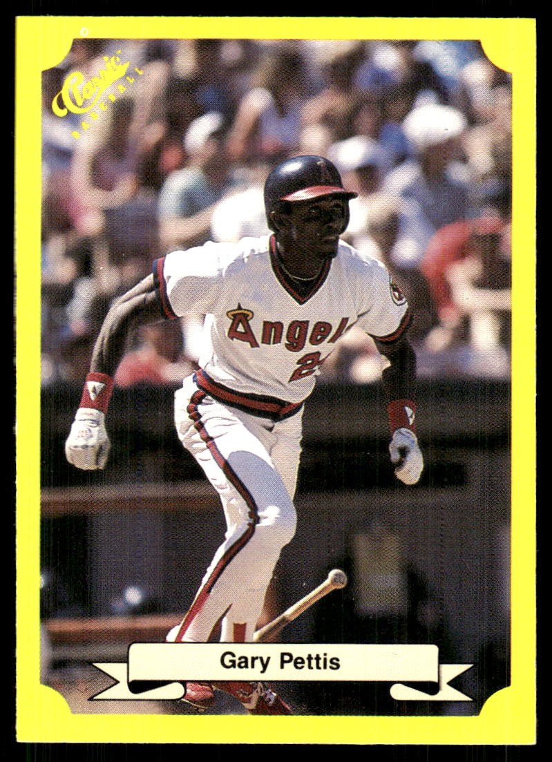Gary Pettis 1987 Classic Update Yellow/Green Backs #134 Angels FREE SHIPPING
