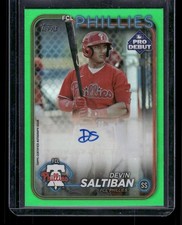 2024 Topps Pro Debut #PD-179 Devin Saltiban Autographs Green #/99