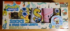 Odd Sox Spongebob Squarepants Christmas Socks 5 Pairs Crew Length M 8-12, W 9-14
