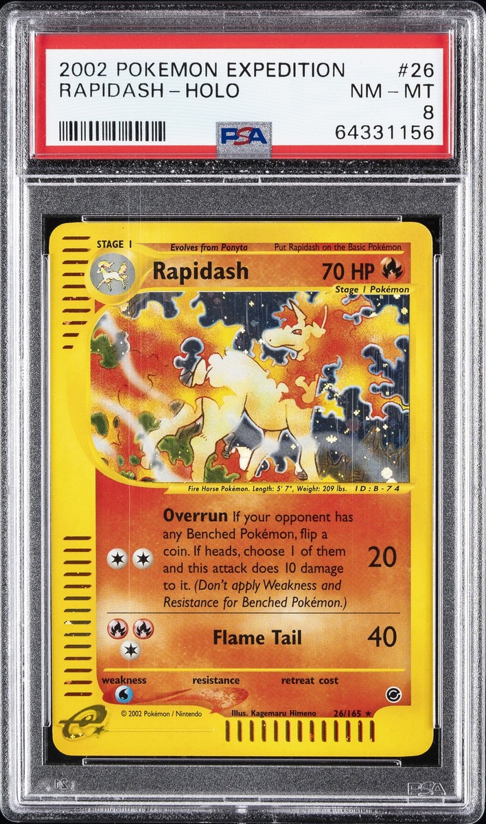 2002 POKEMON EXPEDITION #26 RAPIDASH-HOLO PSA 8 | eBay