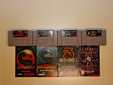 SUPER NINTENDO MORTAL KOMBAT GAME LOT WITH ALL 4 INSTRUCTION MANUALS