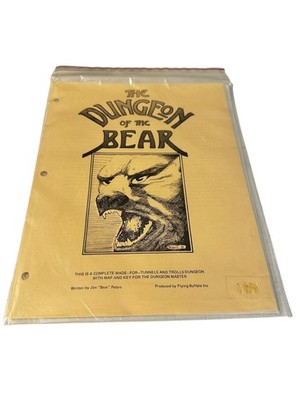 Dugeon Of The Bear Level 1 Booklet 1978 #8301 Tunnels & Trolls Dungeon Map & Key