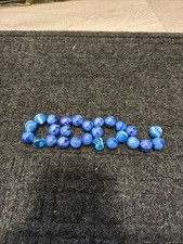 Marble lot with blue swirls 26 total