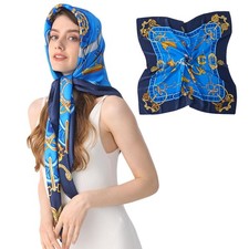 100 Mulberry Silk Scarf 43 Inches Large Square Wrap for Hair Night Sleeping ...