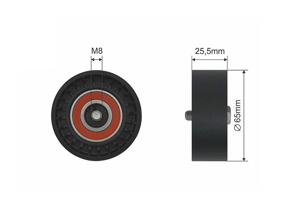 TENSIONER PULLEY VRIBBED BELT RNK-PL-033 FOR SAAB CHEVROLET OPEL ASTRA/GTC 2.0L - Image 7