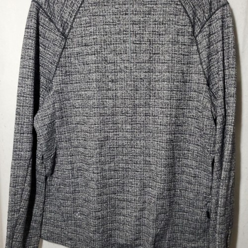 Lululemon Pullover Mens Medium Gray Black Textured Half Zip Sweater Athletic - Picture 9 of 14
