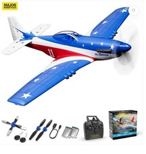 Volantex P-51 Mustang Blue 400mm RC Plane w/Gyro - Ready-To-Fly WITH EXTRAS