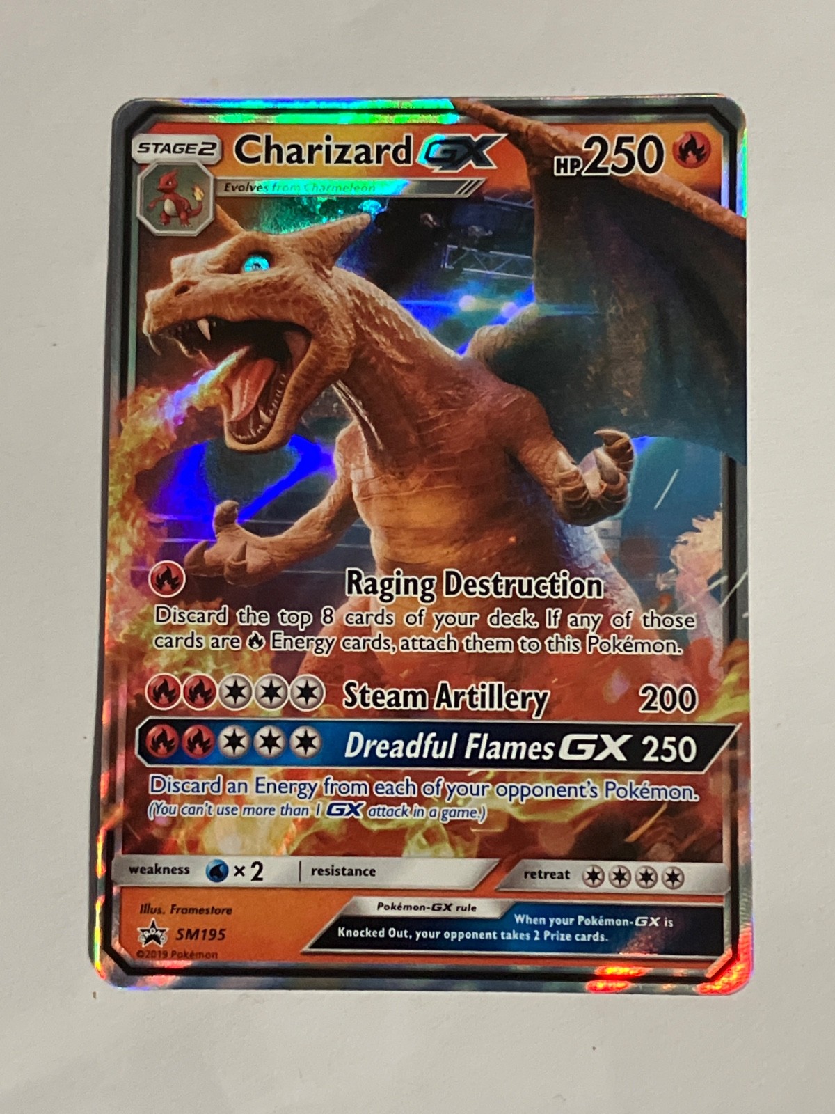 Sun & Moon Black Star Promo Charizard GX Ultra Rare Holo SM195 Pokemon Card NM
