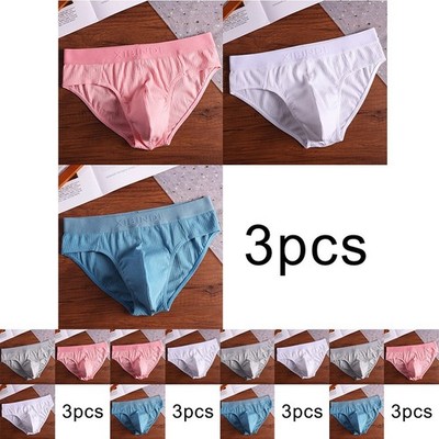 Mittelhohe Unterhose Herren Baumwolle Slip Alltag Atmungsaktiv Bequeme Passform