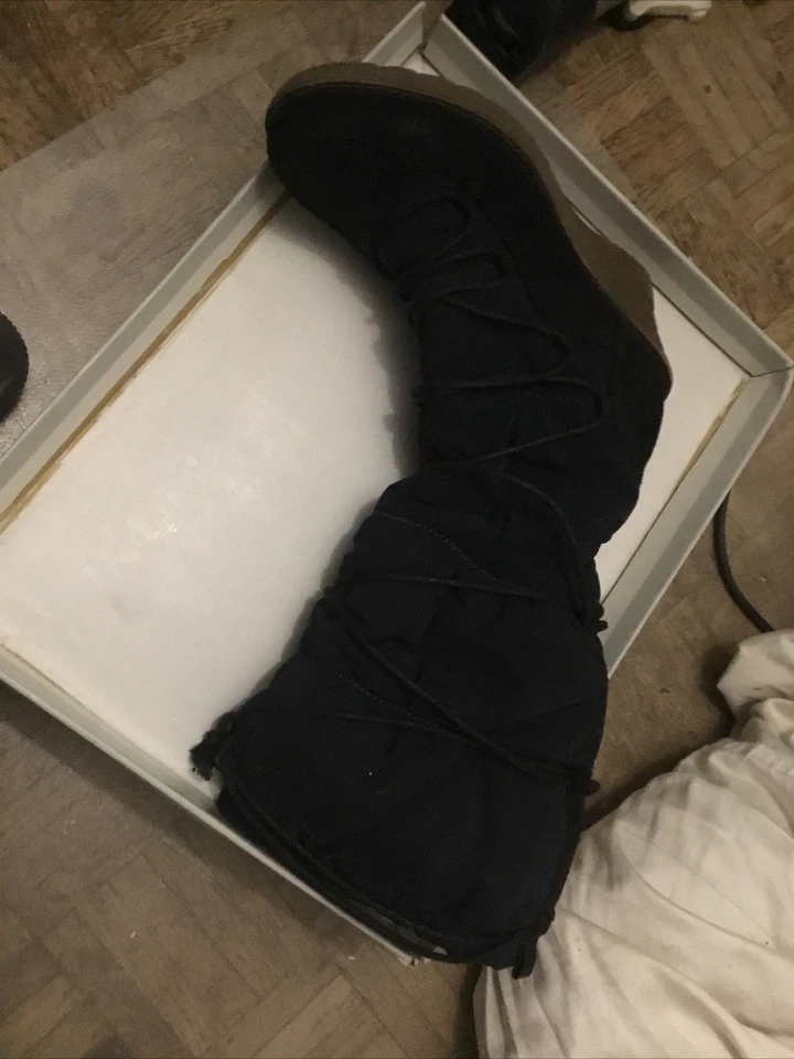 Botte Doublee En Velour à Talon Compensée En Polycoton Et Daim GRACELAND - Photo 1/4