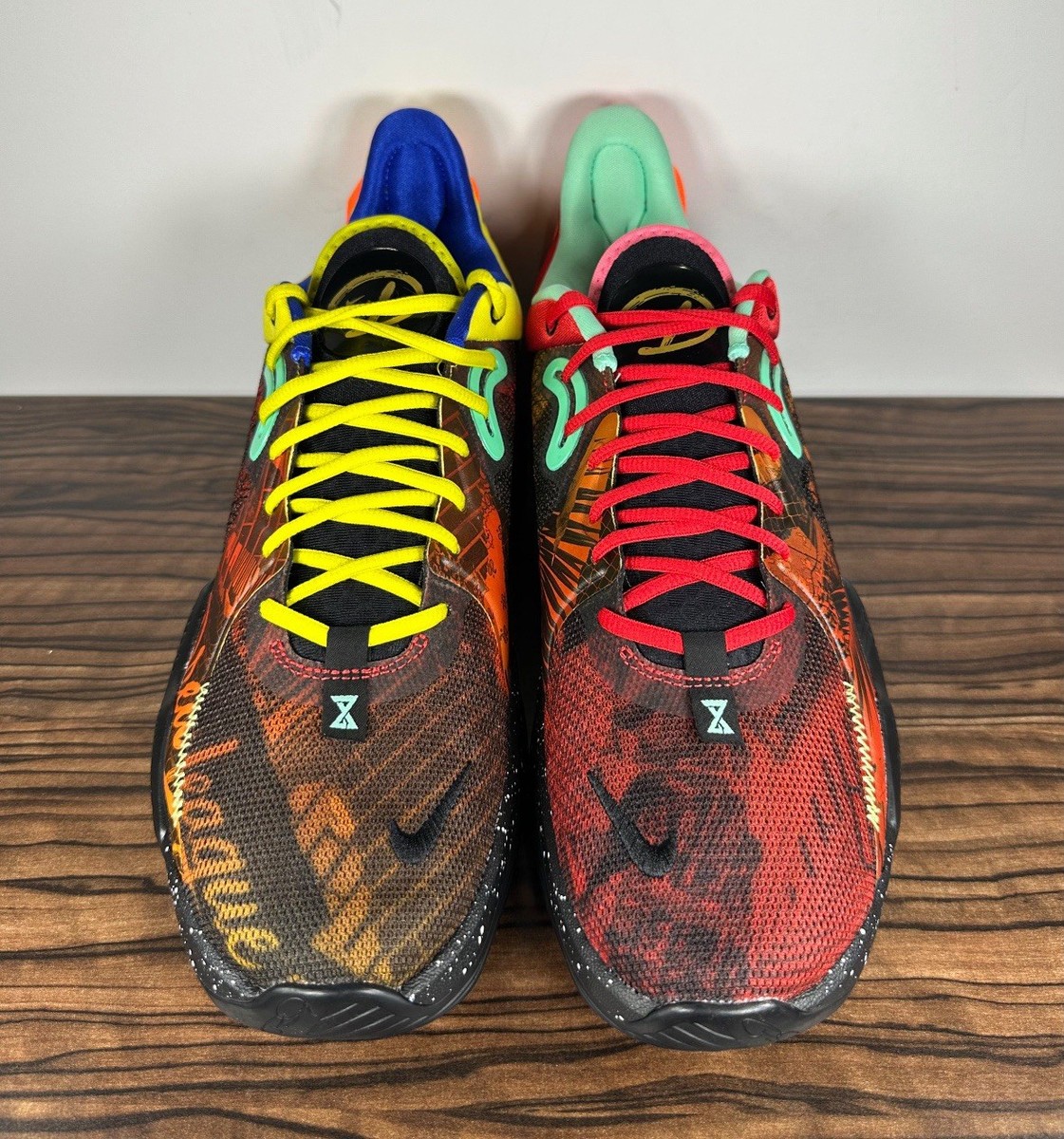 Nike PG 5 Drew League Mismatched Multi Color Size 11.5 NEW