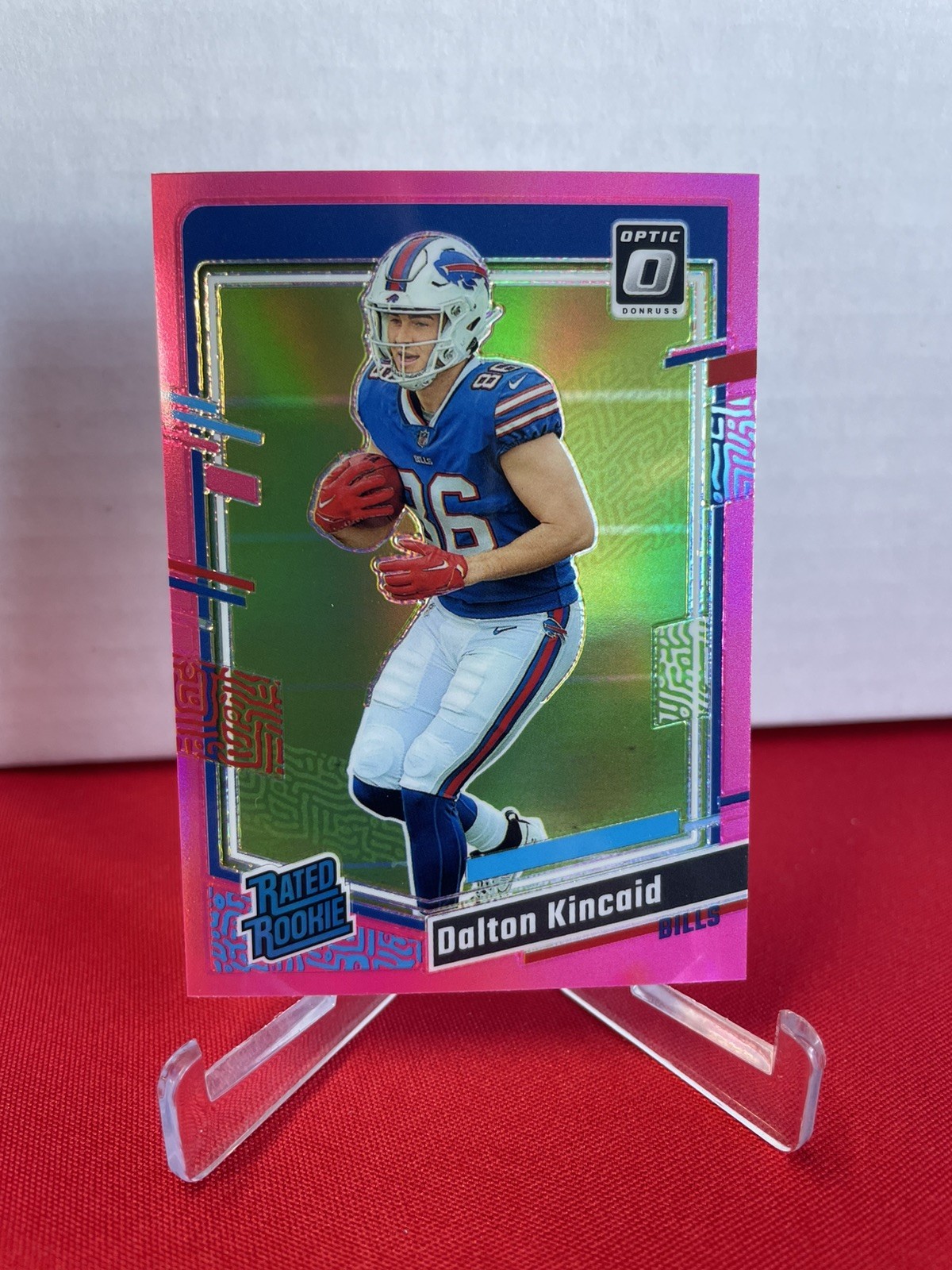 2023 Donruss Optic Dalton Kincaid Pink Rated Rookie Prizm #211 Buffalo Bills