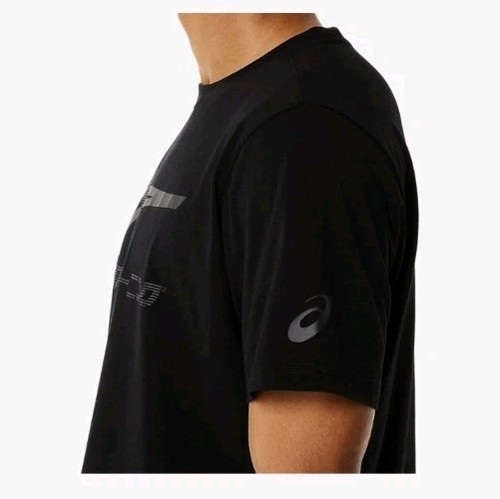 Asics 2031D123 Tiger Tee 001 Performance Black/Graphite Grey Training Men, M - Picture 2 of 4