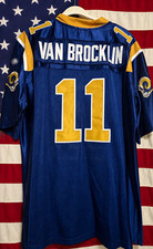 St. Louis Rams Norm Van Brocklin #11 Football Jersey Blue/Gold NFL 1951 stitched