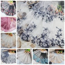 1 Yard Delicate Embroidered Flower Tulle Lace trim Wedding/sewing/craft Lace C4