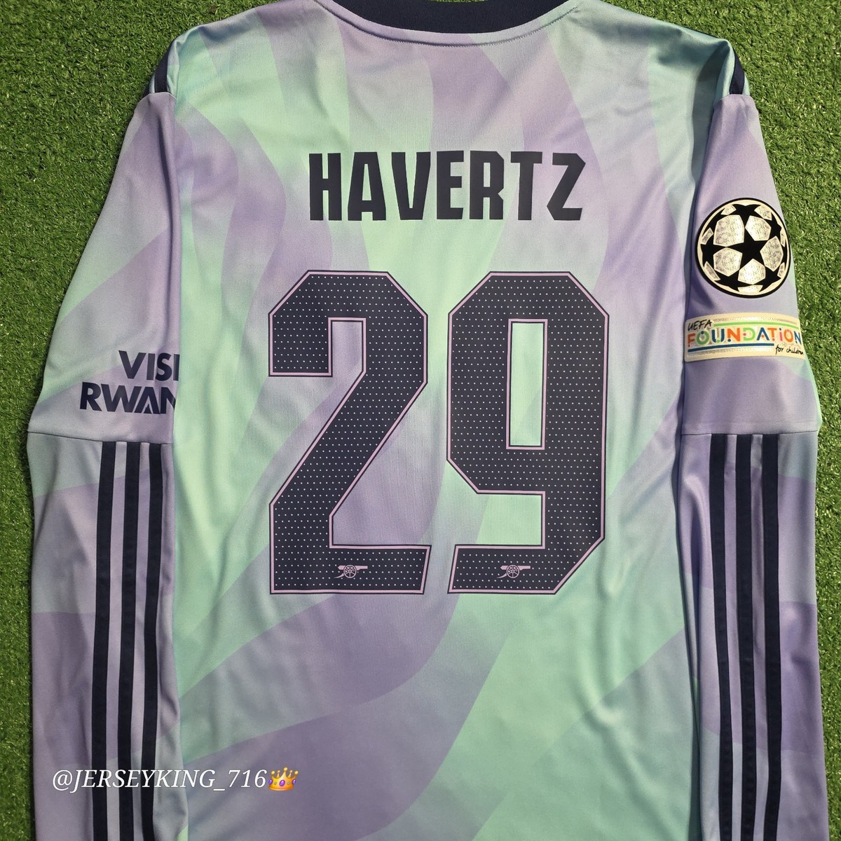 R*k様 アーセナルサード HAVERTZ 29 長袖 Adidas Arsenal FC Kai Havertz#29 2024/2025 Long Sleeve Third 3rd