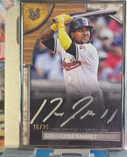 2024 Topps Museum Collection Jose Ramirez Framed Auto #FMA-JRA Guardians /25