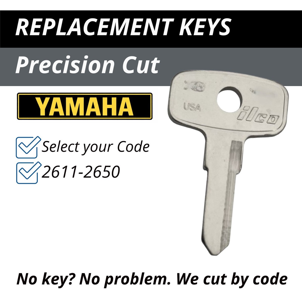 ビバンクエントマンカ&ファメKEY Yamaha Motorcycle Keys 1970's Replacement Key Cut to your Code