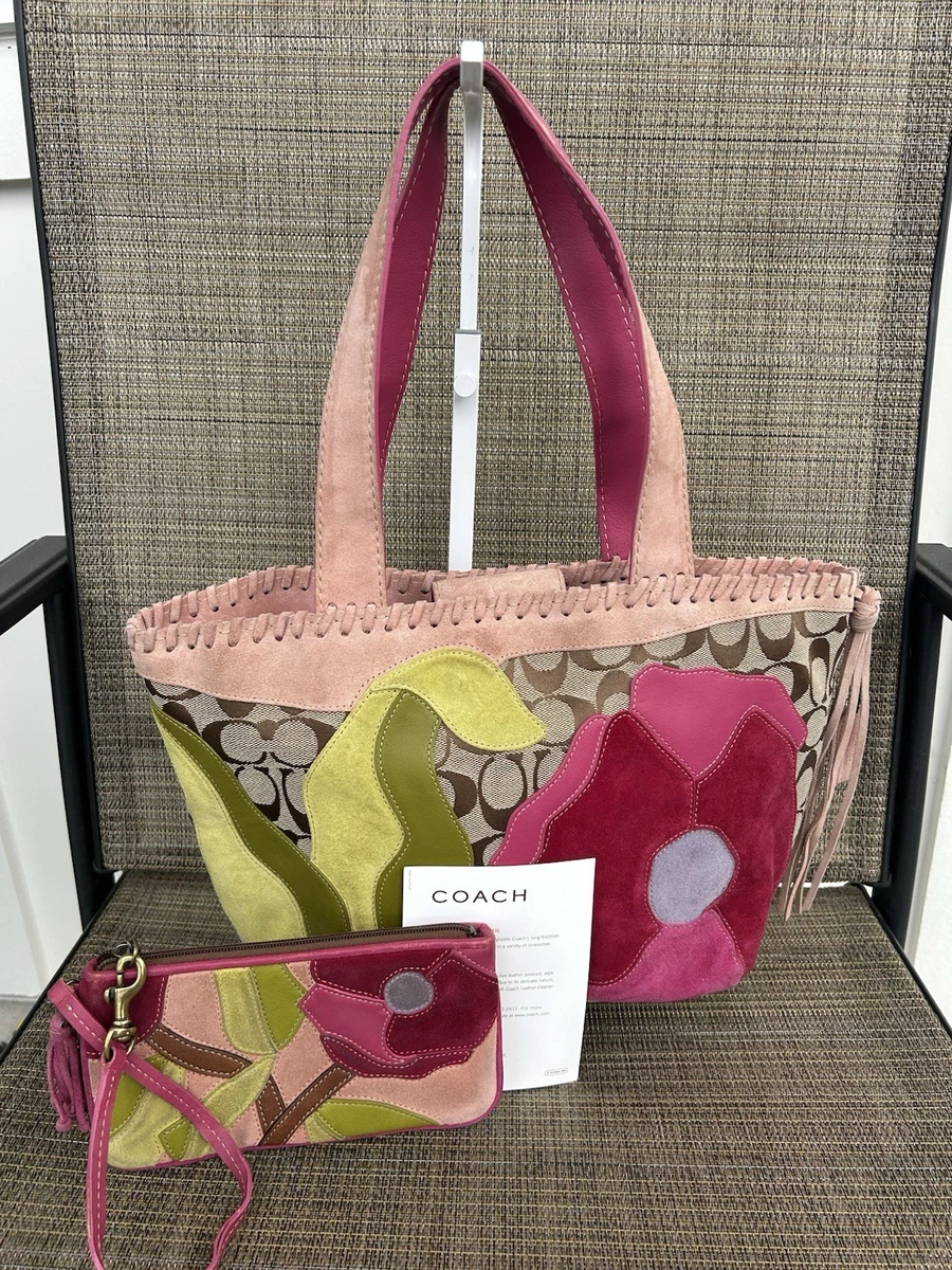 Coach Pink Suede Exterior Bags & Handbags for Women | eBay
