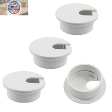 4 Pcs 1-3/8 Inch White Desk Grommet, Plastic Cable Hole Cover Desk Wire Cord Org