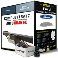 Anhängerkupplung starr für FORD Transit Kasten/Bus +E-Satz (AHK+ES) Set kpl. NEU