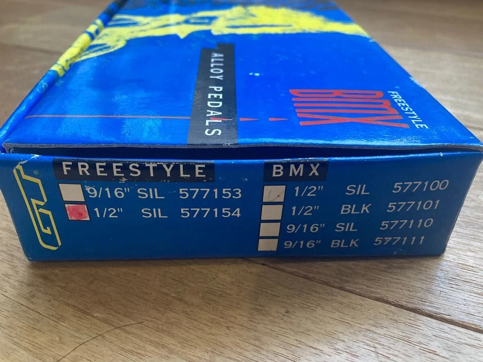 Pedales BMX Plataforma GT 1/2 pulgada 577154 Pedales de aleación Freestyle BMX Antiguo Foto 3 de 4