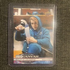 Macklin Celebrini 2025-26 Upper Deck Series 2 Canvas #C-124 Sharks SP