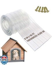 Ezcasch Dog Door Replacement Flap 8'' x 16' Clear PVC Doggie Flaps Customizab