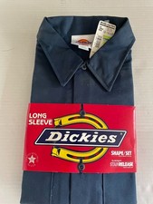 Dickies Long Sleeve Work Shirt Mens 16-16 1/2X 33 Blue