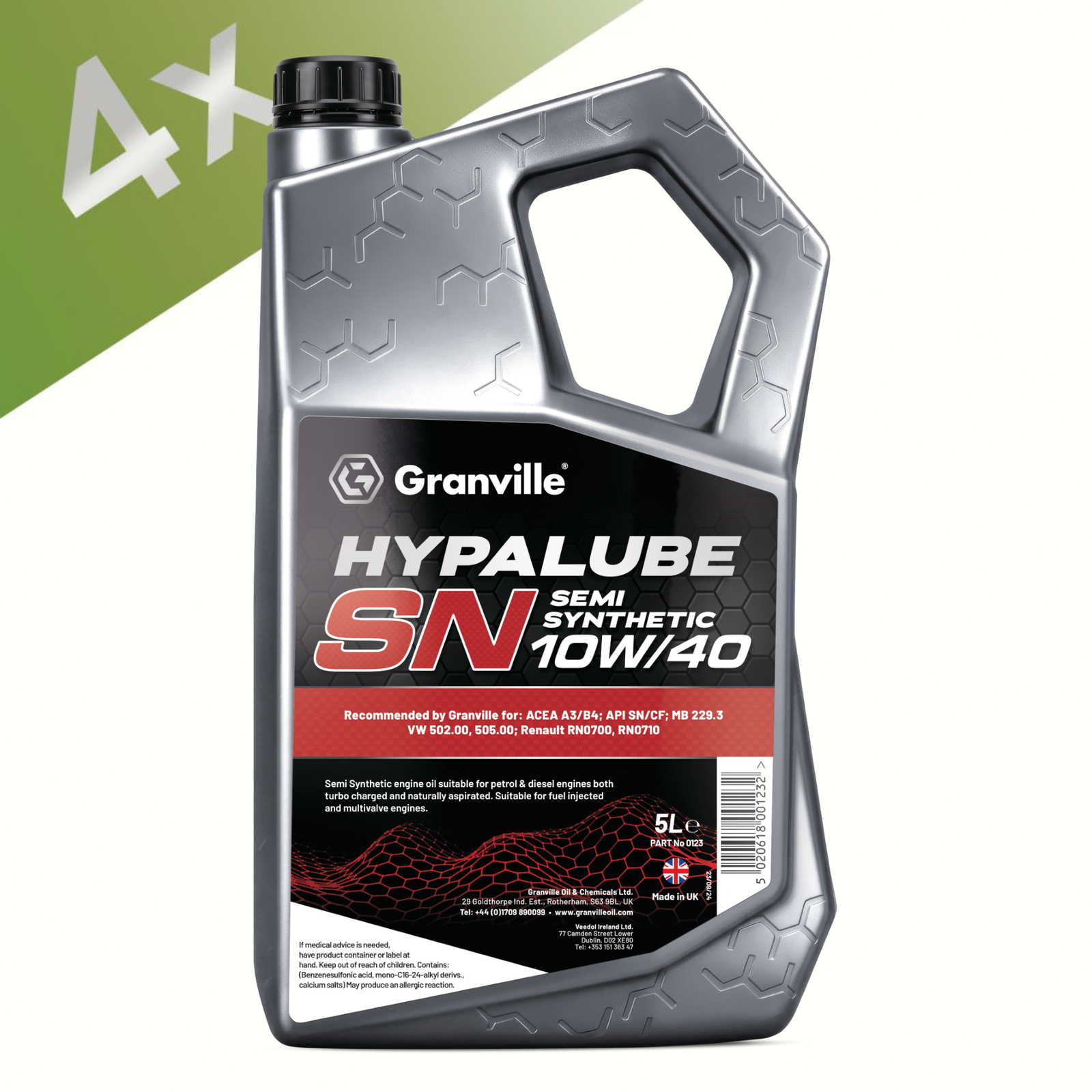 Granville Hypalube Semi Synthetic Petrol & Diesel Engine Oil 10W/40 5 Litre - Image 9