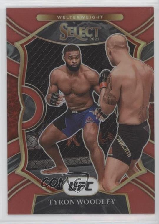 2021 Panini Select UFC Concourse Red Prizm 10/99 Tyron Woodley #3 1ax