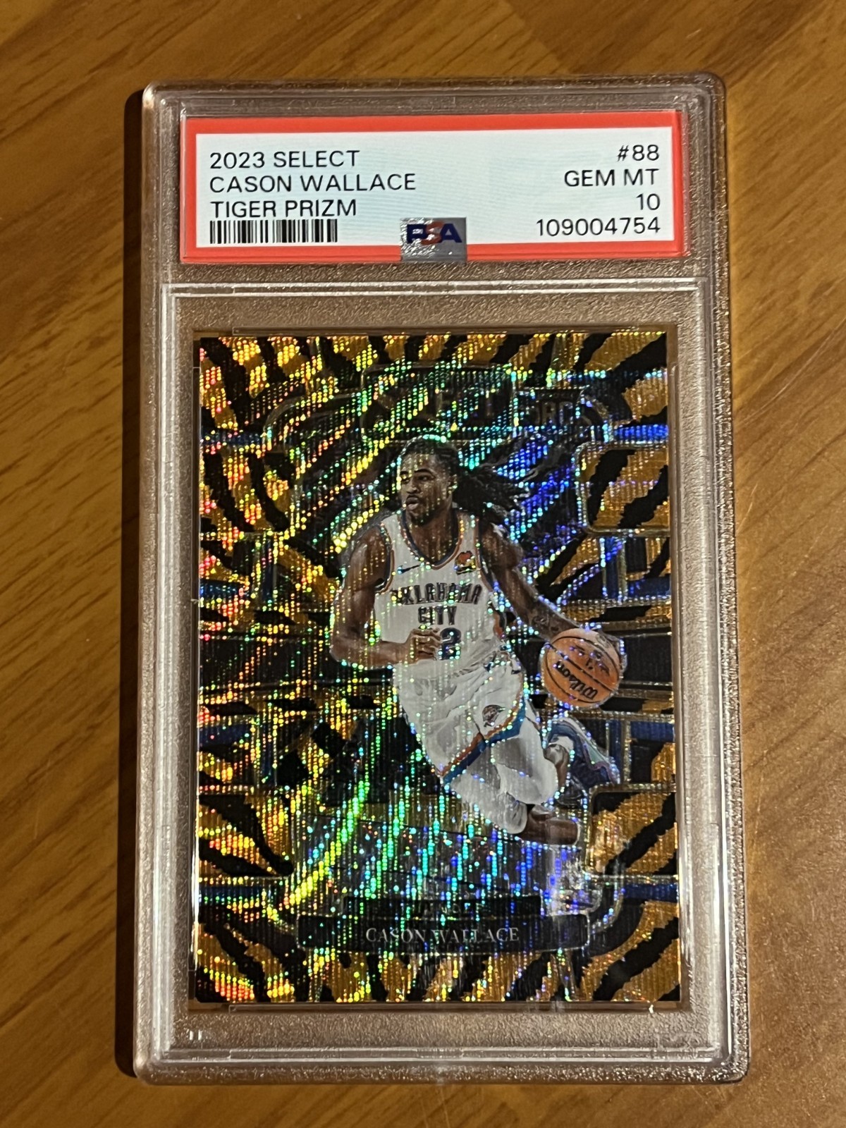 2023-24 Panini Select - Concourse Cason Wallace #88 Tiger Stripes Prizm (RC)