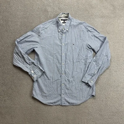 TOMMY HILFIGER Herren Hemd Shirt Gr M Casual Business Büro Classic 28508 Blau - Bild 1 von 4