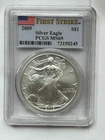 2005  one  Oz Silver S $1 AMERICAN EAGLE NGC MS69 First Strike Coin