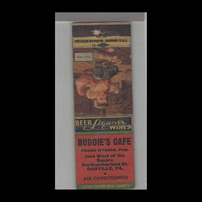 Matchbook Cover - Baby Chick - Buddie's Cafe Danville, PA